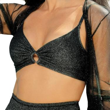 Imagem de Soutien delrio lycra lurex cor preto