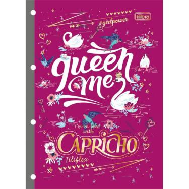 Imagem de Capricho Refil Caderno Argolado Universitário 200x275 80 folhas pautadas com adesivos FSC
