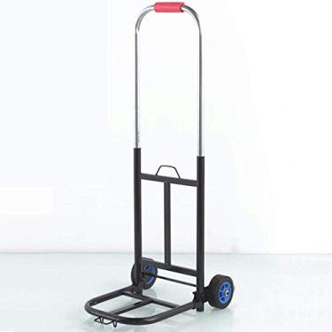 Imagem de Carrinho de transporte dobrável de aço com roda sólida antiperfuração e sacos de compras com capacidade de 150 kg sobre rodas para compras de manuseio de carga (estilo nº 6) (estilo nº 1)