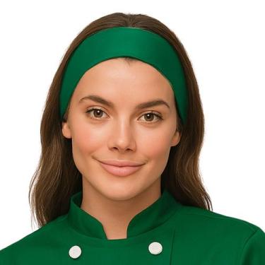 Imagem de Faixa De Cabelo Feminina Para Chef Cozinha Restaurante Confeitaria Pad