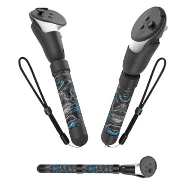 Imagem de Rechale Acessórios de alça compatíveis com Meta Quest 3/3S/3S Xbox Edition, VR Game Gorilla Tag, hastes longas, alças de extensão de cabo Beat Saber para Meta Quest 3 (Phantom)