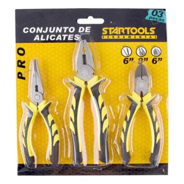 Imagem de Kit De Alicates 3 Peças Pro Corte, Bico E Universal 8 - Startools