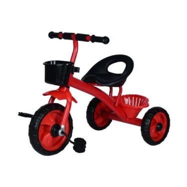 Imagem de Triciclo Motoquinha Duas Cesta Vermelho Velocipede Infantil - Bangtoys