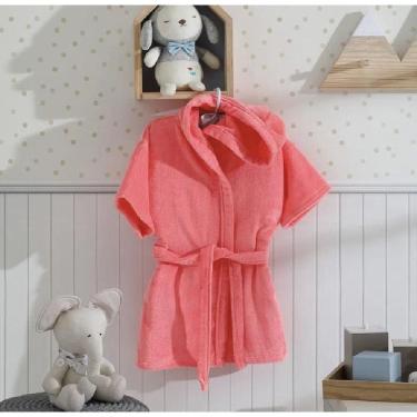 Imagem de Roupão Bebê Com Capuz Velour Pbb Rosa Dohler
