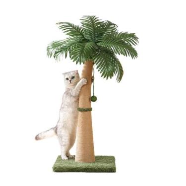 Imagem de Palmeira curva Cat Scratching Post Furlogy de 101 cm de altura