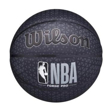 Imagem de Bola Basquete Wilson NBA Forge Pro Unissex WTB8001XB07, Cinza, Preto, 