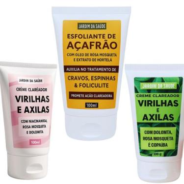 Imagem de Kit 2 Creme clareador de virilhas axilas + 1 Esfoliante de Afação - No