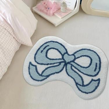 Imagem de UYIHOMATSA Tapetes de banheiro Coquette Bow rosa, tapete de banho para banheiro, antiderrapante, engraçado, tapetes de banho, microfibra absorvente, felpudo, coração, pequeno, fofo, tapete de banho