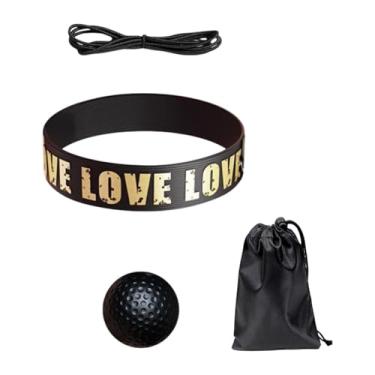 Imagem de Aymzbd Conjunto de bola de boxe com corda para treino de reflexo, Bola Preta