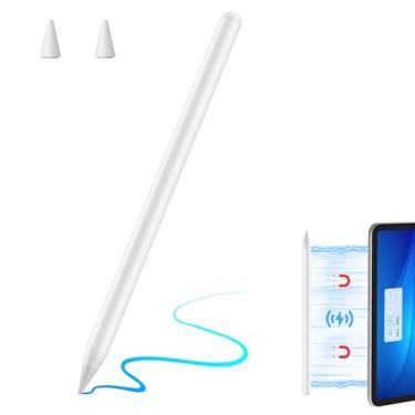 Imagem de CC Store iPad Pencil com carregamento magnético, lápis de 2ª geração para iPad Pro, caneta Stylus com sensibilidade de inclinação, exibição do status da bateria e rejeição da palma da mão, para iPad