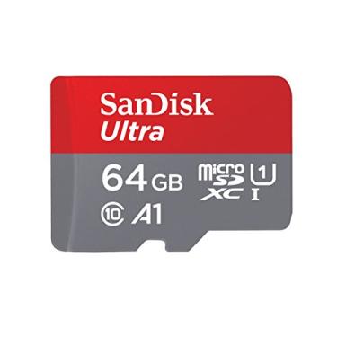Imagem de SanDisk Cartão de memória microSDXC ultra 64 GB + adaptador SD com desempenho de aplicativo A1 de até 100 MB/s, Classe 10, U1 - Embalagem exclusiva da Amazon