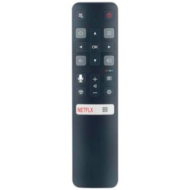 Imagem de ARC802V FMR1 Controle remoto de substituição por voz para TCL Smart TV 06-BTZNYY-URC802V 49S6510FS 40S6800FS 49S6800FS 43S6500FS 43S6800FS 43S6510FS 32S65000FS A 32S6 800S 40S6500FS 42S6500 43S6500