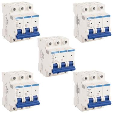 Imagem de 5 Disjuntor 25A Tripolar Curva C 3KA Tramontina 58013107