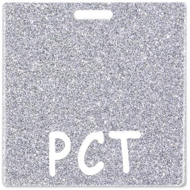 Imagem de Abamilaka Porta-cartões prata PCT Badge Buddy com glitter horizontal acrílico carretel Buddies Bling Colega de trabalho acessórios de enfermagem presentes de enfermeira para mulheres etiquetas de