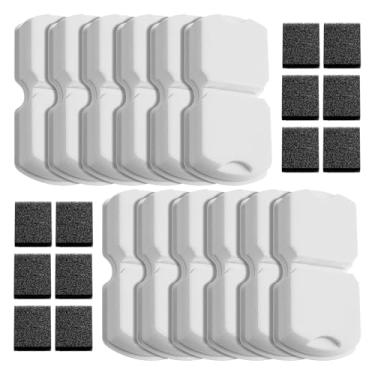 Imagem de Filtro de fonte de água para gatos: substituição de 24 filtros de fonte de gato - 12 filtros de carbono e 12 filtros de espuma - adequado para fontes de aço inoxidável IHOUONE para animais de