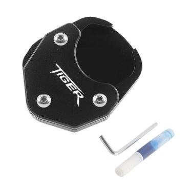 Imagem de Acc-Creativity Suporte de pé de motocicleta com ampliador lateral para placa de extensão compatível com Triumph Tiger Sport 660 (preto)