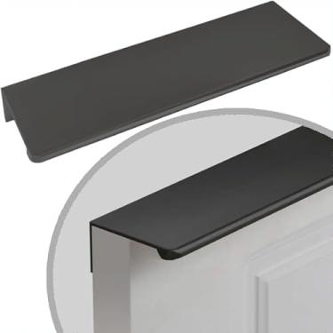 Imagem de 10x Puxador Perfil Slim Alumínio Gaveta Armário Cozinha 96mm Maxima Metais (Preto Fosco)