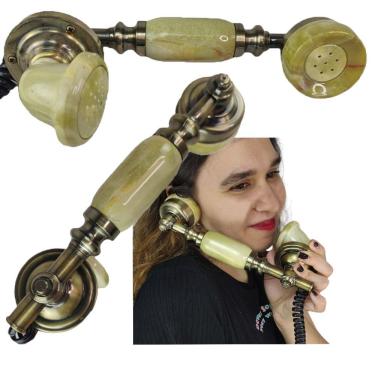 Imagem de Gancho Monofone Vintage Estilo Retro Telefone Fixo Rj11