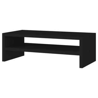 Imagem de Suporte Stand Base Para Tela Monitor Laptop Soft Elevado 45Cm Em Mdf Com 01 Prateleira Preto