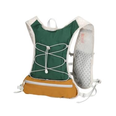 Imagem de UGPLM Colete de corrida, mochila de hidratação, bolsa esportiva para atividades ao ar livre, mochila de água para corrida, trilha, maratonista, Verde Escuro