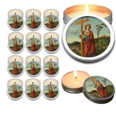 Imagem de 10 Velas Aromaticas Lembrancinhas Santa Helena na Latinha Decoração Ca