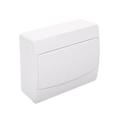 Imagem de Caixa de Distribuição Sobrepor 6 a 9 Disjuntores DIN Branca - DDG Plás