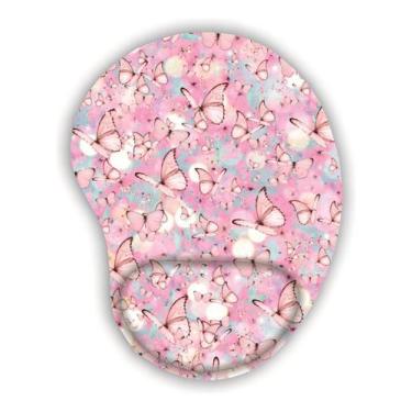 Imagem de Mouse Pad Com Apoio Borboletas Coquette Rosa - Estampado, 02