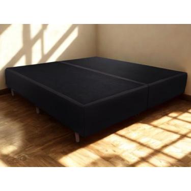 Imagem de Box King Size 1,93x2,03x30 Norraum Veludinho Preto