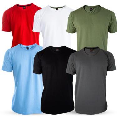 Imagem de Kit 5 Camisas Masculina Basica Camisetas Algodao - ws