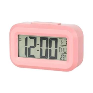 Imagem de Despertador Digital LED Com Luz De Fundo Snooze Data Time Calendar Mul