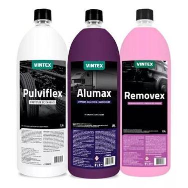 Imagem de Kit limpeza extrema alumax + pulviflex 1,5l vonixx + removex - marca, 