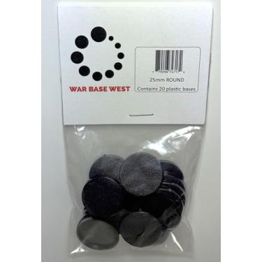 Imagem de War Base West Round Gaming Bases, 25mm, 20 Pack, for Warhammer 40k and Age of Sigmar