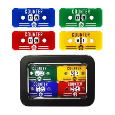 Imagem de FIGURESLAB 4Pcs MTG Life Counter with Metal Box, Health Tracker Life Counter for MTG Magic Card Games Accessories Tabletop RPG D&D CCG TCG Board Games