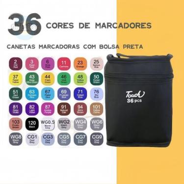 Imagem de Kit 24/36/48 Canetas Canetinhas Aquarela ponta dupla Ideal para pintar