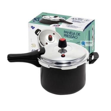 Imagem de Panela De Pressão 4,5 Litros Fechamento Externo Antiaderente Teflon Pr