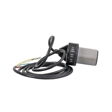 Imagem de AlveyTech Velocidade variável 157,5 cm 5-Wire Twist Grip Throttle - Para Razor iMod (todas as versões) - Conector de metal, punho de controle manual - Substituição do acelerador de scooter elétrico