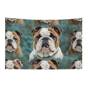 Imagem de Bandeira engraçada de buldogue inglês 152 x 243 cm, sem desbotamento, bandeira de boas-vindas para jardim, quintal, casa, bandeira, decorativa, jardim, quintal, interior, exterior, decoração de festa