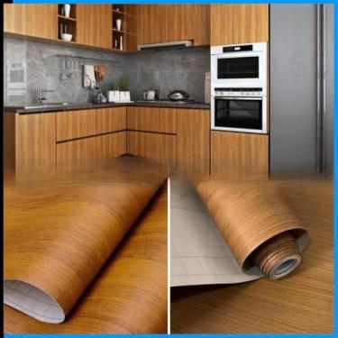 Imagem de Papel de Parede Madeira Adesivo Colante (A620-Madeira Marrom Escuro)