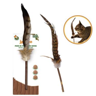 Imagem de Varinha Matatabi e Pena de Peru Jambo Pet Brinquedo para Gatos
