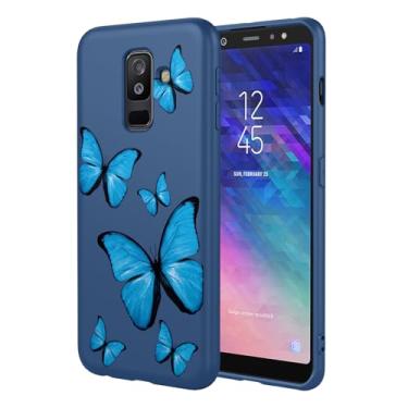 Imagem de KOARWVC Capa de celular para Galaxy A6 Plus 2018, capa para Samsung A6+ 2018 SM-A605, design de padrão de borboleta, fina, protetora, macia, amortecedora, capa de telefone para Samsung Galaxy A6 Plus