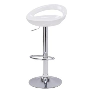 Imagem de Banqueta Ajustavel Branca Meia Lua 98X83X38Cm Suporta 100Kg - Just Hom