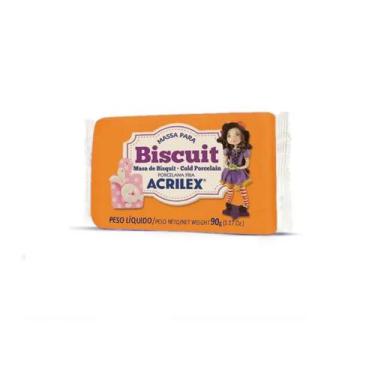 Imagem de Massa De Biscuit Acrilex 90g Colorida - Escolha As Cores, Laranja
