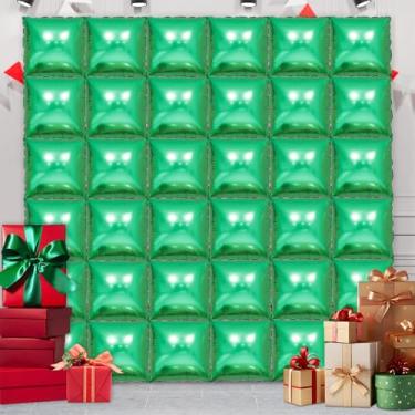 Imagem de 36 Piece XL Greener Square Foil Balloon Wall Screen Double Sided Square Balloon Screen Tunnel Arch Kit Mylar Square Balloons For Baby Shower Graduation Prom Birthday Party Decorations