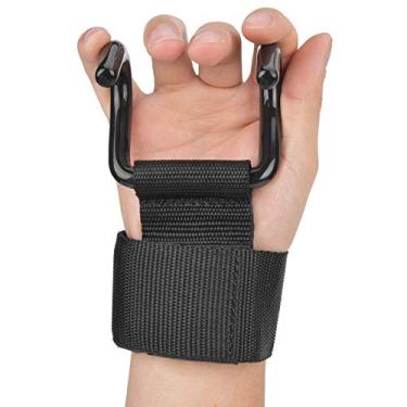 Imagem de Alomejor 2pcs Levantamento de Peso Ginás de Ginástica Ginásse Com Suporte Pulso, Design Fita Várias Camadas, Perfeito para Exercícios Barra (Gancho de levantamento de peso)