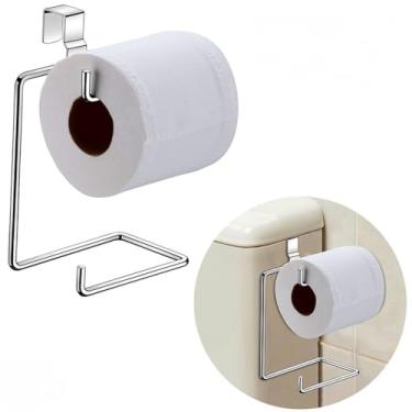 Imagem de Kit 2 Suporte Porta Papel Higiênico Duplo Para Caixa Acoplad19X12,5CM