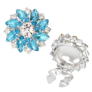 Imagem de PATIKIL Abotoaduras de botão para mulheres, abotoaduras de botão de flor de strass para camisa manga terno smoking homens negócios casamentos presente artesanato aniversário de negócios, tom prata