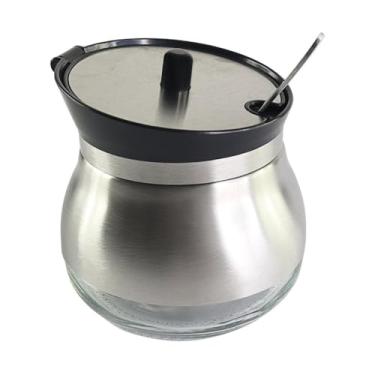 Imagem de ACUCAREIRO DE INOX E VIDRO 250ML