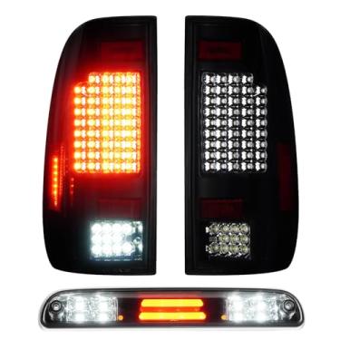 Imagem de Luz traseira e 3º terço lâmpada de carga de freio para Ford F250 F350 F450 F550 Super Duty 1999 2000 2001 2002 2003 2004 2005 2006 2007, luzes traseiras LED traseiras montagem luz de parada de