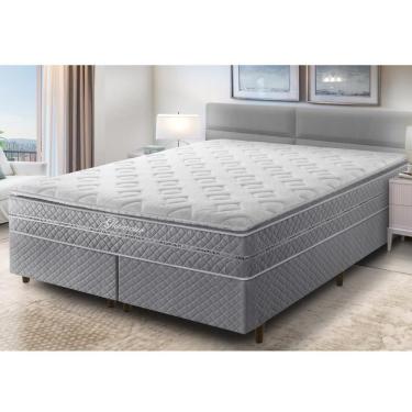 Imagem de Cama Box Queen Umaflex Glamour Molas Ensacadas – Cinza