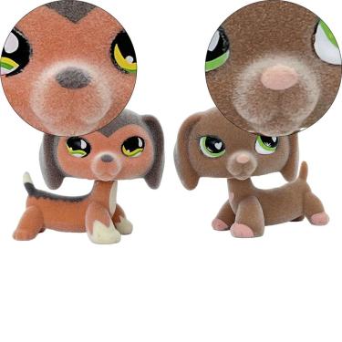 Imagem de Figure Toy Flocked Dachshund Dog 5 cm, 2 peças para crianças